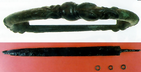 Tomba del guerriero gallico: spada in ferro (da "Casalecchio di Reno. Percorsi ed immagini della sua civiltà")