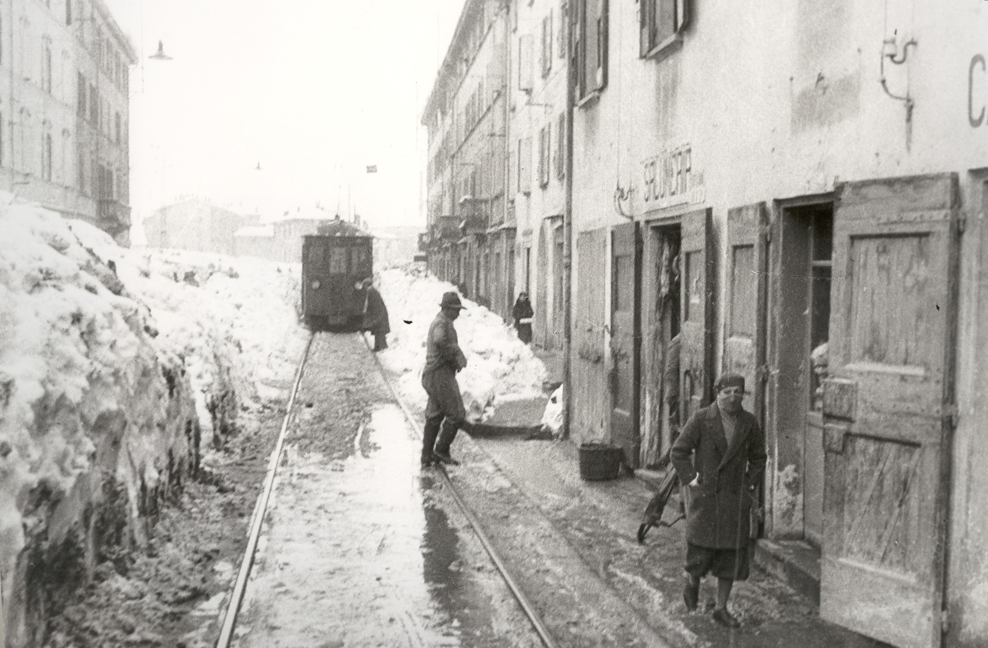 Via Porrettana dopo la nevicata del 1929