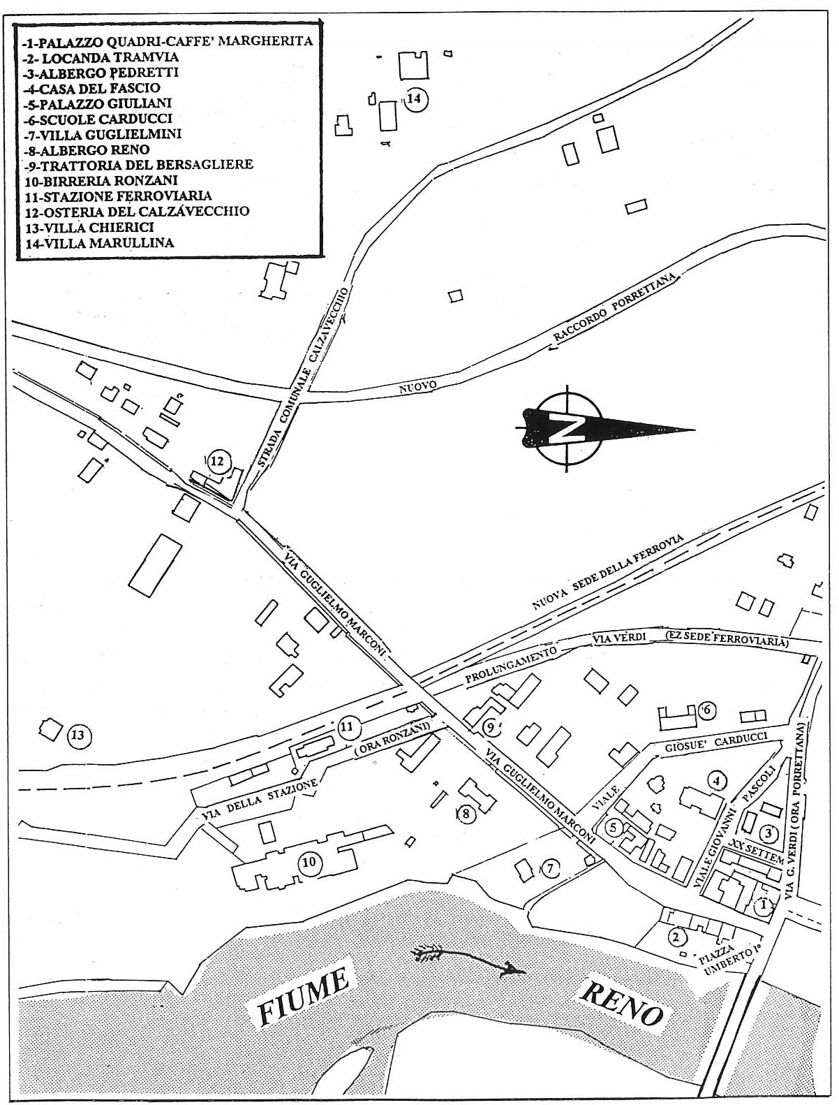 1914 - Planimetria zona Centro